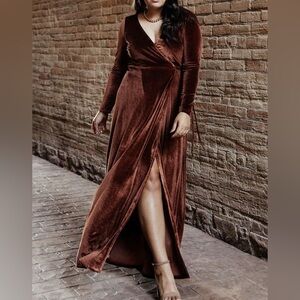 Baltic Born Esmeralda Velvet Wrap Maxi Dress (XL)